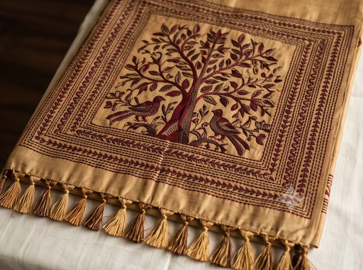 Kalpataru design: a tree of life with birds